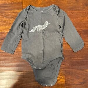GAP Baby Charcoal Fox Graphic Bodysuit